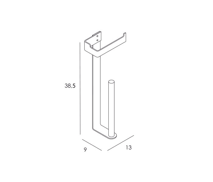 Portarrollo de baño con reserva Manillons Torrent Slim Croquis 11