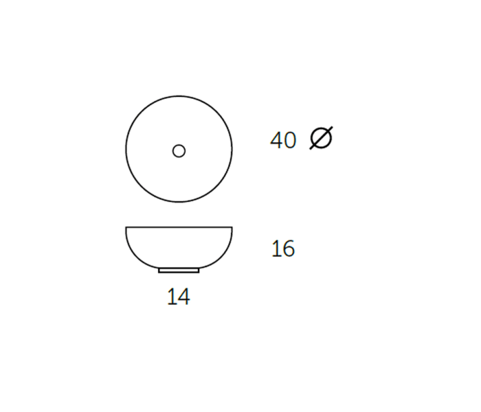 Lavabo sobre encimera Bruntec Otto Croquis 2