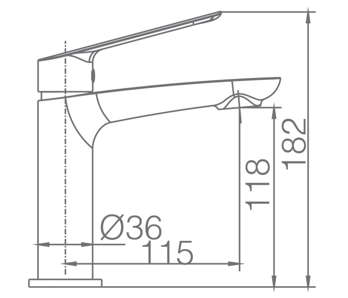 Grifo alto de lavabo monomando cromado 164x221 mm Luxor de Imex