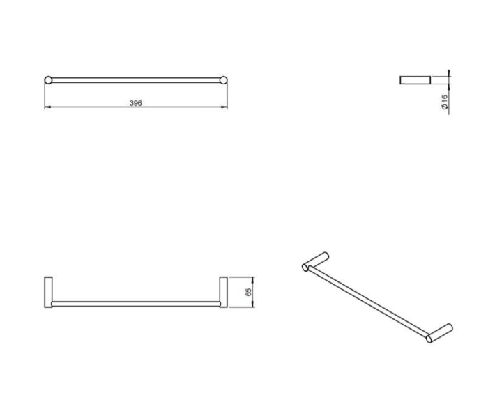 Toallero de baño Cosmic Logic Croquis 10