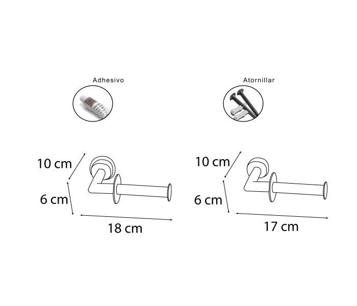 Portarrollo auxiliar Mediterránea de Baño Bahía Croquis 2