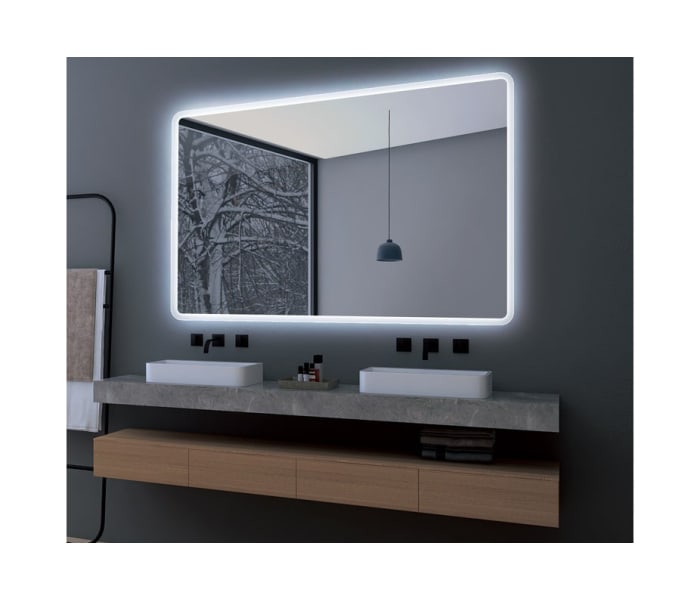 Ledimex - Espejo de baño Led Cuadrado - de Medida 120 x 80 cm - Iluminado  por LED con IRC >80 – Sensor antivaho – Sensor on/Off - Triled – Modelo  Suiza : : Hogar y cocina