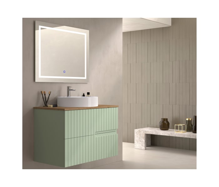 Mueble de baño con encimera de madera Bruntec Ebi colores Principal 8