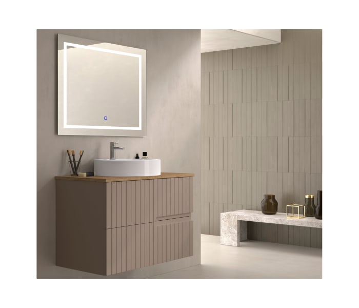 Mueble de baño con encimera de madera Bruntec Ebi colores Principal 4