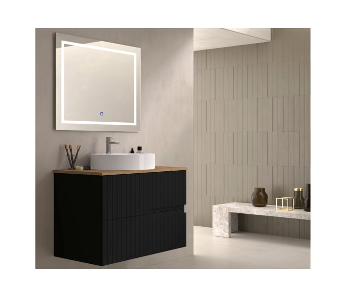 Mueble de baño con encimera de madera Bruntec Ebi colores Principal 1