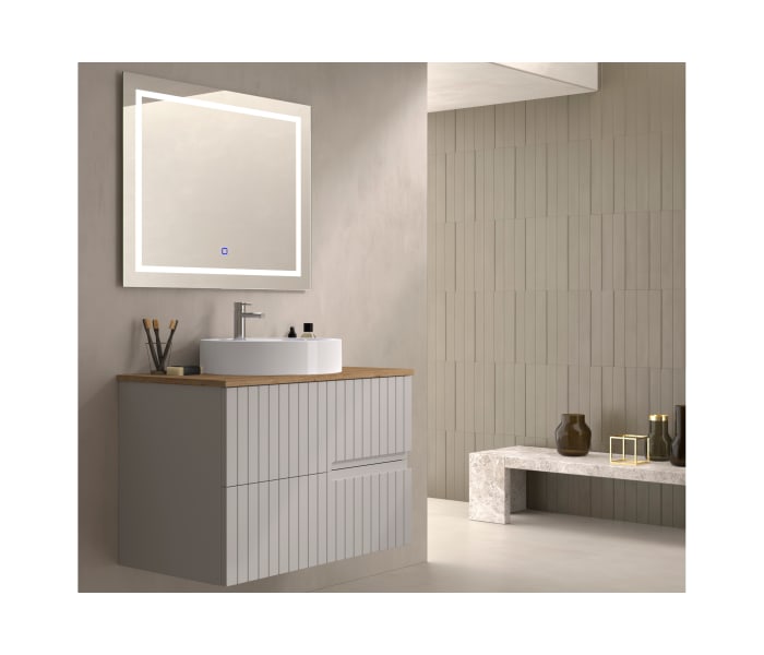 Mueble de baño con encimera de madera Bruntec Ebi colores Principal 3