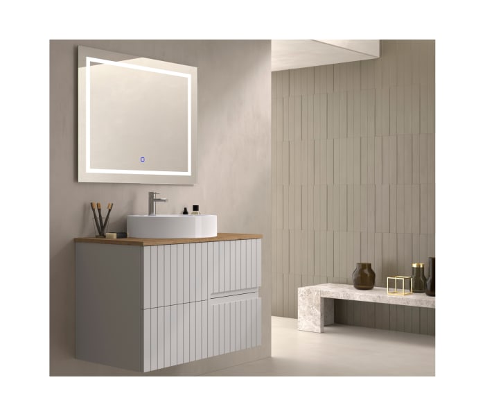 Mueble de baño con encimera de madera Bruntec Ebi colores Principal 2