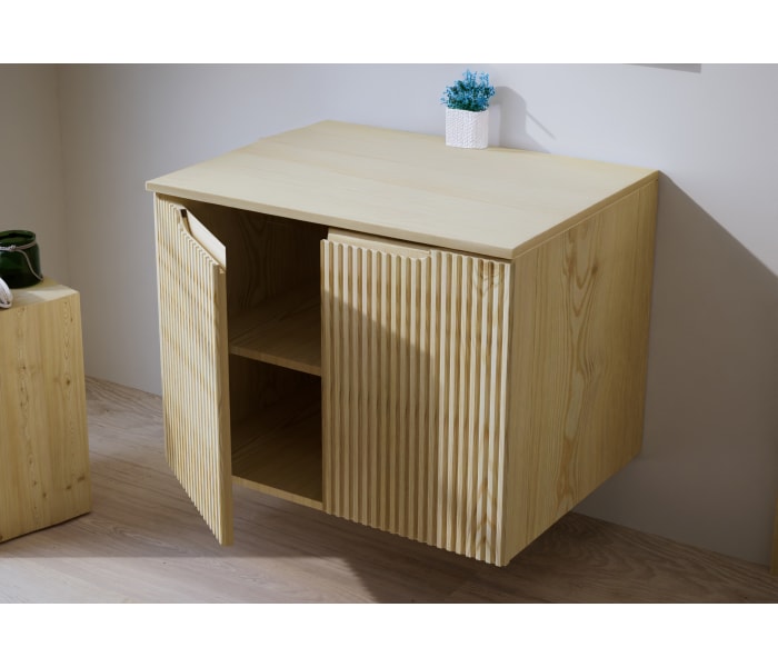 Mueble de Baño de madera maciza a Medida con encimera Bruntec Alpes 14 Detalle 4