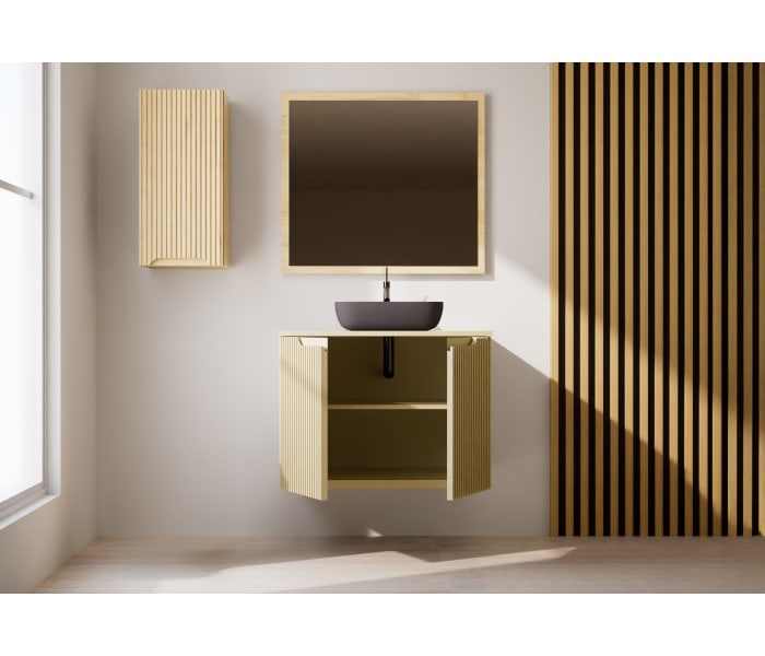 Mueble de Baño de madera maciza a Medida con encimera Bruntec Alpes 14 Detalle 3