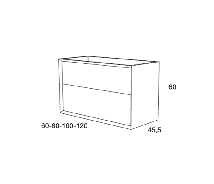 Mueble de baño con encimera hidrófuga Avila Dos Novus Croquis 6