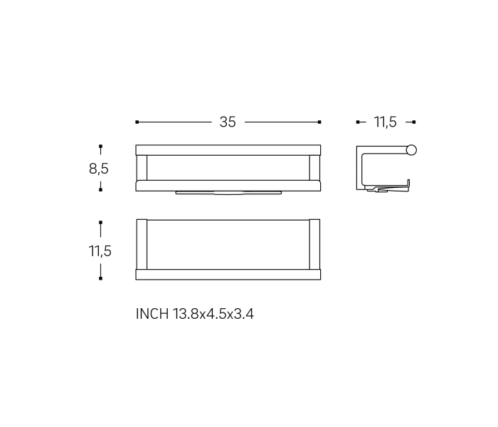 Jabonera para ducha Cosmic Architect S+ Croquis 22