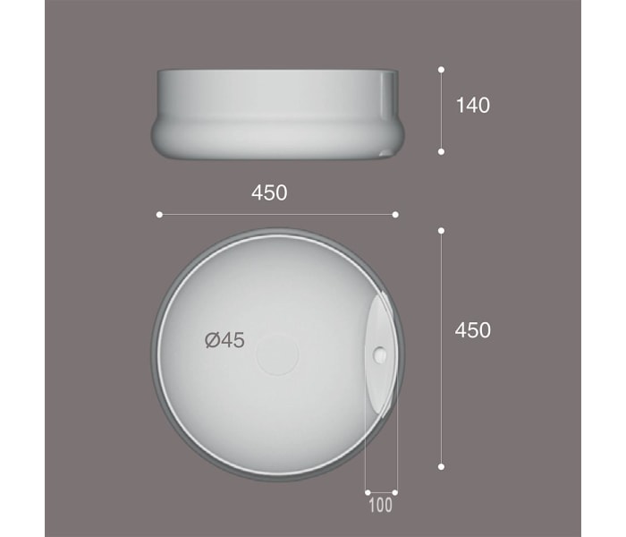 Lavabo sobre encimera Art and Bath Ara Croquis 1