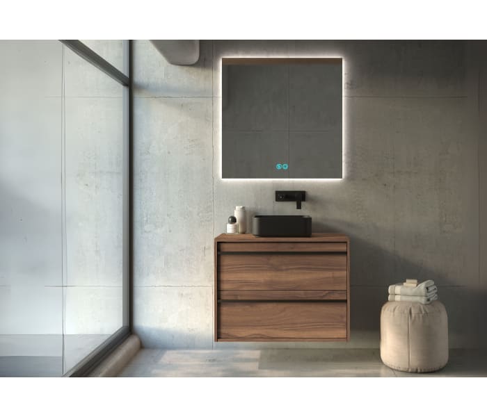 Muebles de baño con encimera de madera Bruntec Candem Ambiente 5