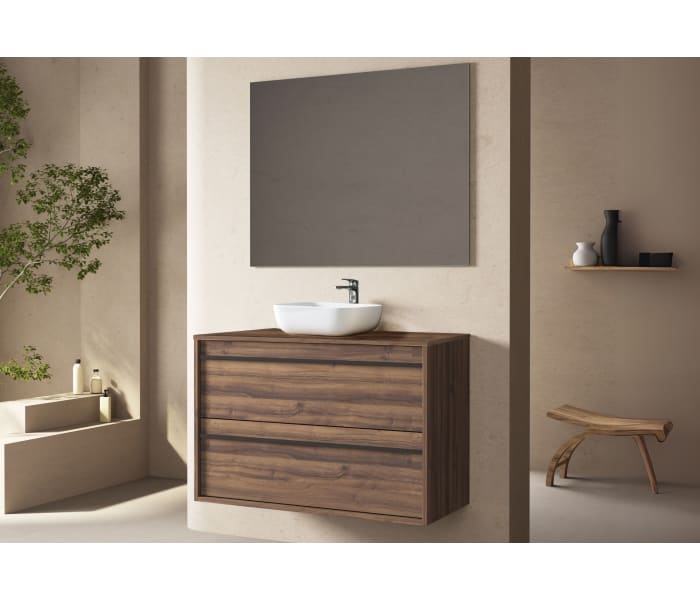 Muebles de baño con encimera de madera Bruntec Candem Principal 1
