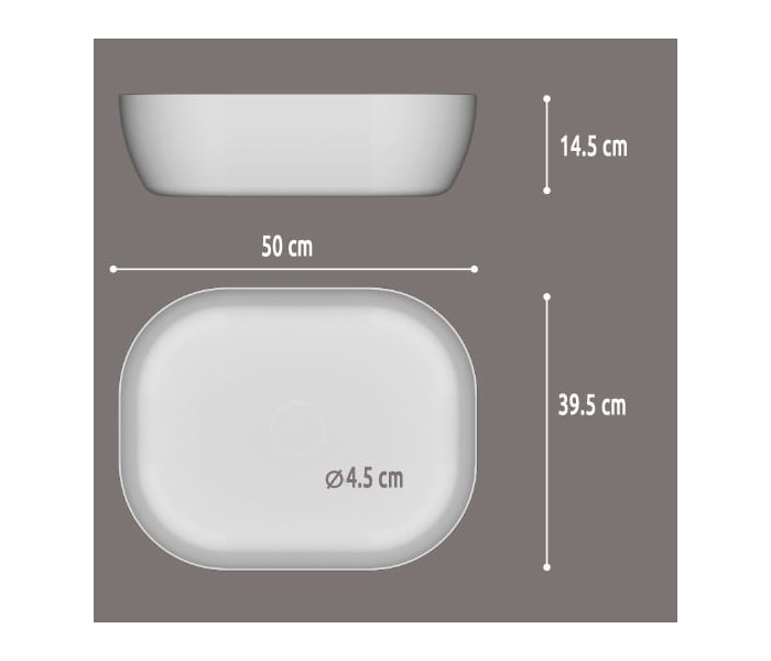 Lavabo sobre encimera Art and Bath Amur Croquis 1