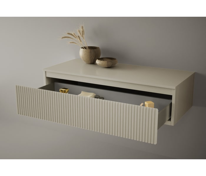 Cajonera con encimera de DMF, madera lacada Bruntec Alpes Detalle 3
