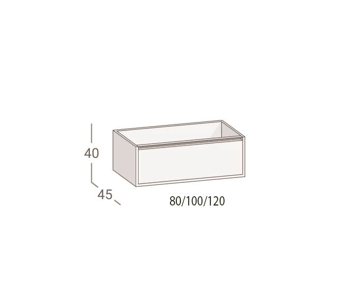 Mueble de baño con encimera de madera hidrófuga Torvisco Duc Croquis 1