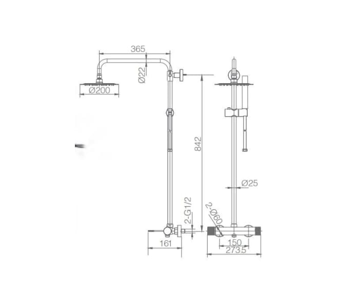 Conjunto de ducha Imex Line Croquis 6