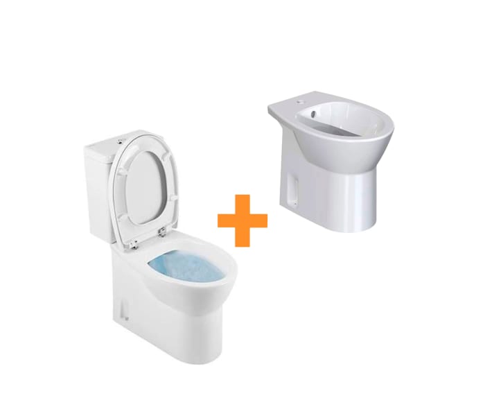 Pack inodoro + bidé Unisan Sanindusa Easy Principal 0