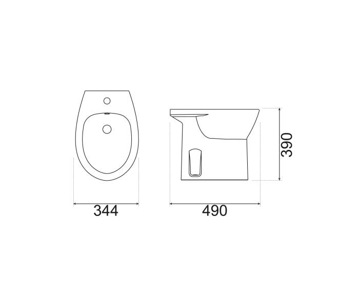 Pack inodoro + bidé Unisan Sanindusa Easy Croquis 7