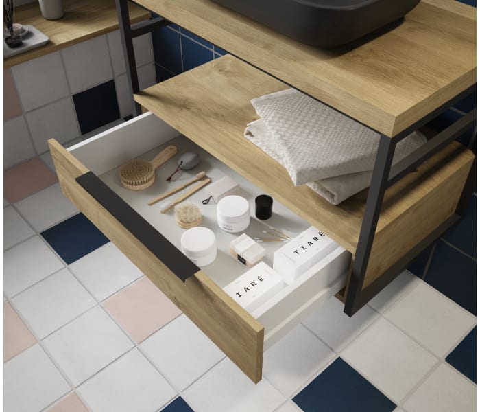 Mueble de baño con encimera Coycama Kirk industrial Detalle 2