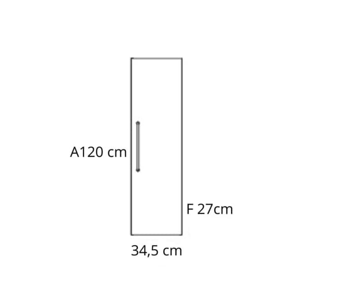Columna de baño Visobath Verso puerta lisa Croquis 17