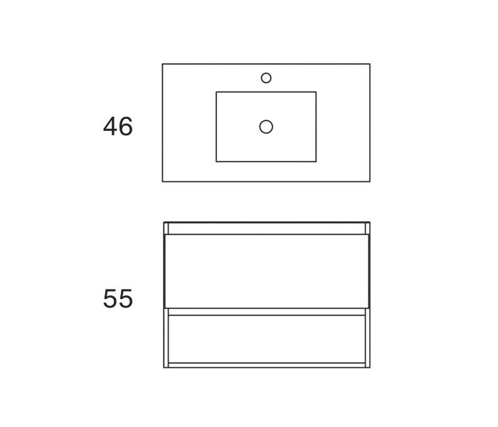 Conjunto mueble de baño Box Viso Croquis 6