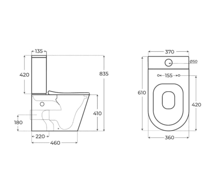 Inodoro compacto Fossil Natura Beca Croquis 3