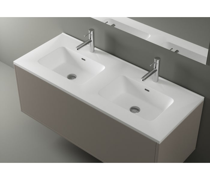 Conjunto de mueble de baño madera maciza ranurada Bruntec Alpes 7 Detalle 2
