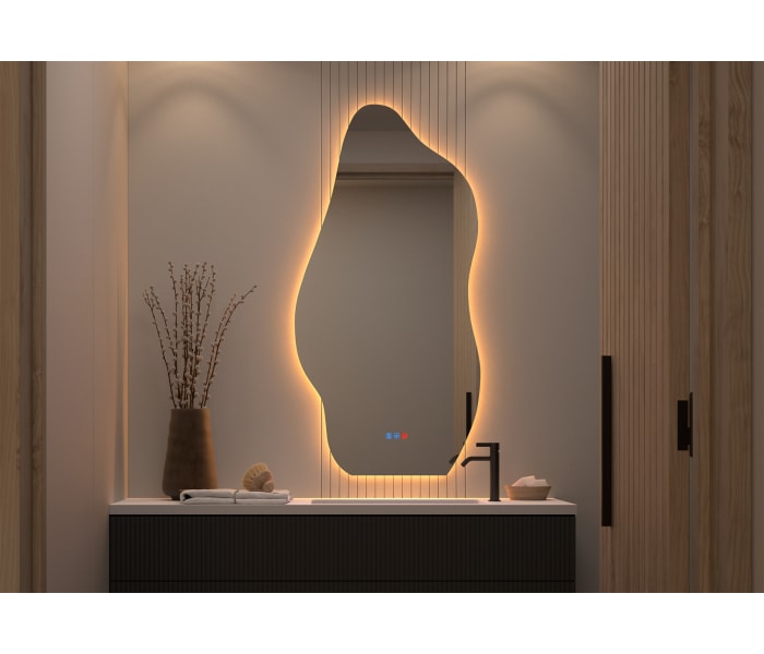 Espejo de baño con luz LED Bruntec Nature Principal 3