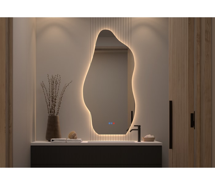 Espejo de baño con luz LED Bruntec Nature Principal 1