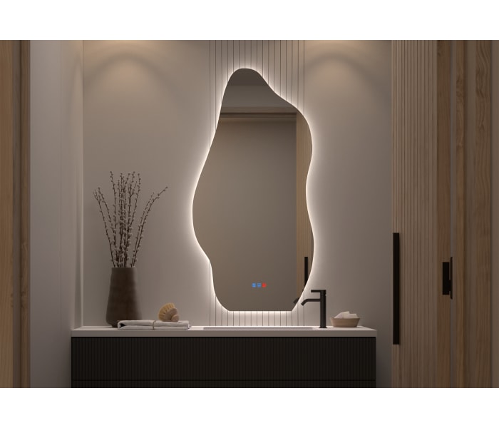 Espejo de baño con luz LED Bruntec Nature Principal 4