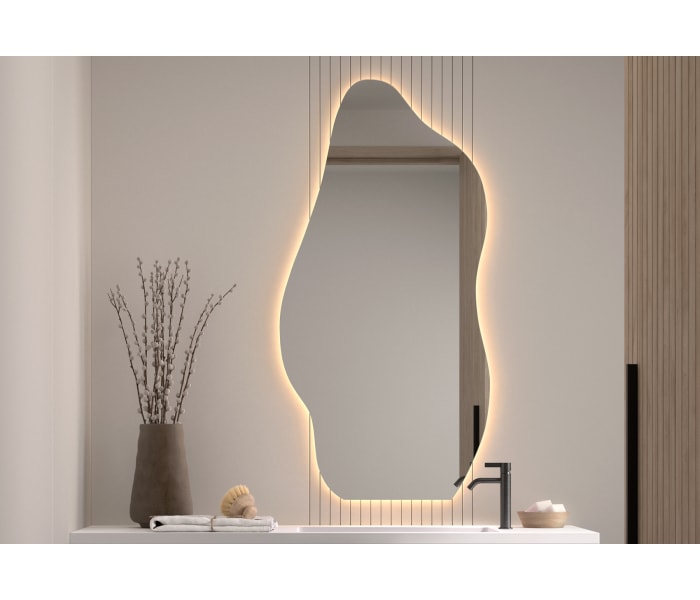 Espejo de baño con luz LED Bruntec Nature Principal 0