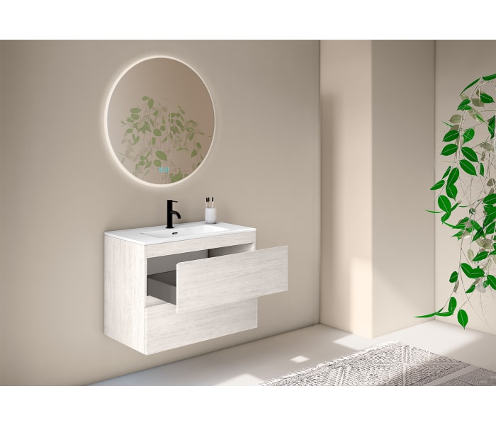 Conjunto mueble de baño fondo reducido 39 cm Bruntec Roma Detalle 12