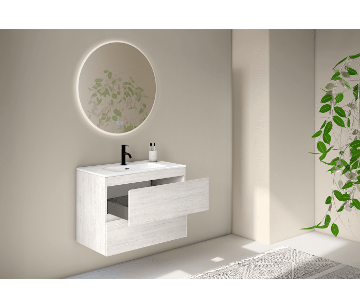 Conjunto mueble de baño fondo reducido 39 cm Bruntec Roma Detalle 12