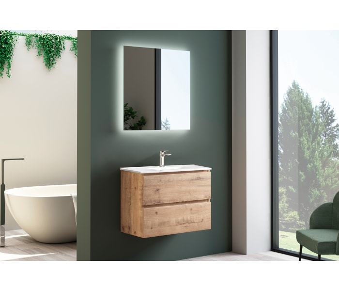 Mueble de baño suspendido Dundee color Roble Otippo de 60 cm