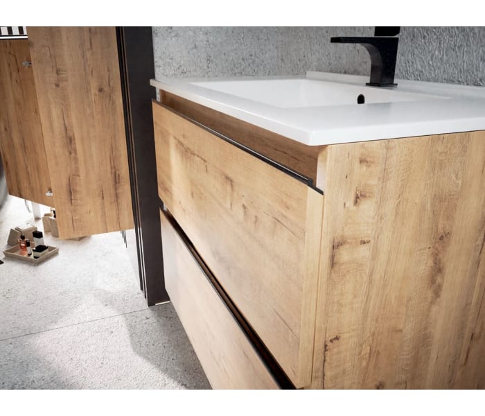 Conjunto mueble de baño fondo reducido 39 cm Bruntec Roma Detalle 6