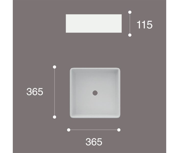 Lavabo sobre encimera Art and Bath Satet Croquis 2