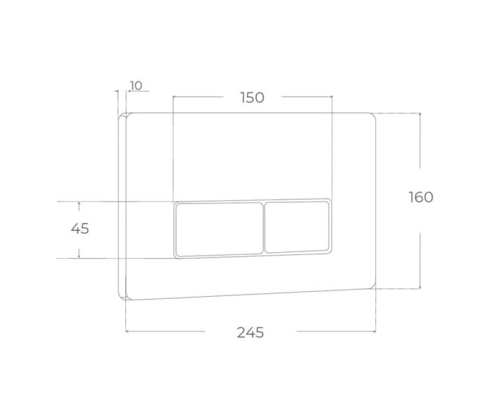 Pack inodoro + cisterna empotrada + pulsador Fossil Natura Elba blanco mate Croquis 7