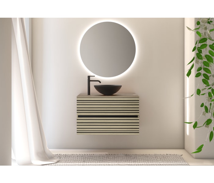 Mueble de baño con encimera de madera Bruntec Kora Principal 0