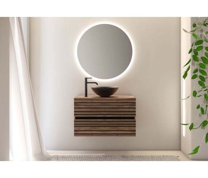 Mueble de baño con encimera de madera Bruntec Kora Principal 1