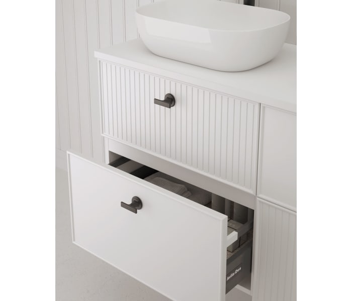 Mueble de baño con encimera de Microtec de Avila Dos Blanca Detalle 6