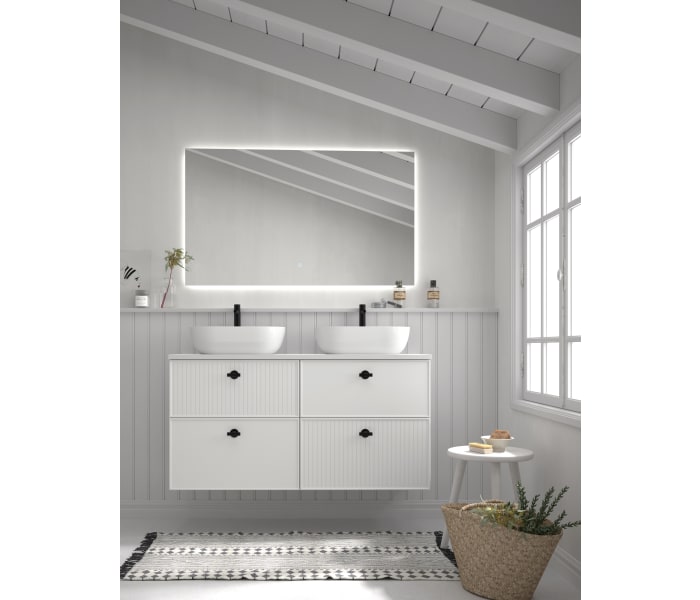 Mueble de baño con encimera de Microtec de Avila Dos Blanca Principal 1