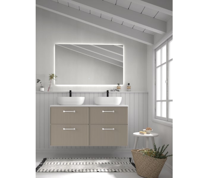 Mueble de baño con encimera de Microtec de Avila Dos Blanca Principal 2