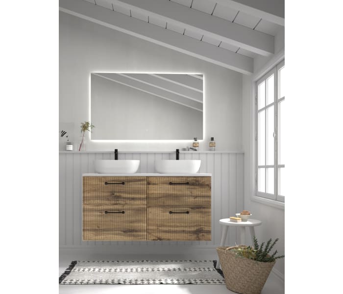 Mueble de baño con encimera de Microtec de Avila Dos Blanca Principal 3