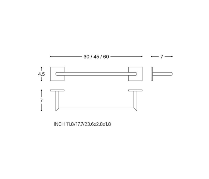 Toallero barra de baño Cosmic Stick Croquis 10