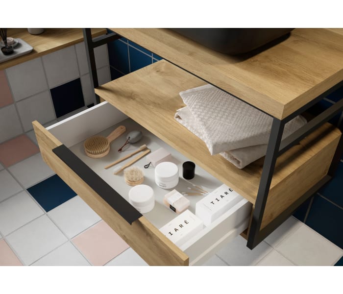 Mueble de baño con encimera Coycama Kirk industrial Detalle 1
