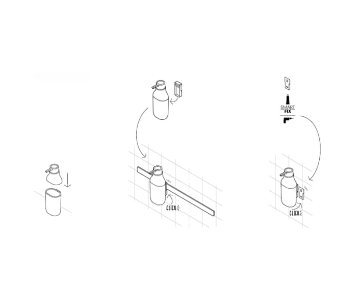 Set modular para cocina con guía a pared de Cosmic Alife Croquis 8