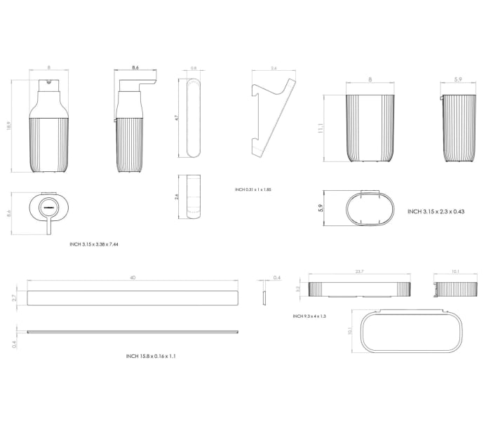 Set modular para cocina con guía a pared de Cosmic Alife Croquis 7