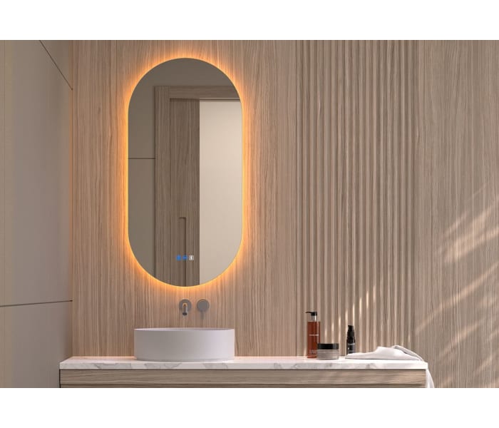 Espejo de baño con luz LED Bruntec Delta Principal 7
